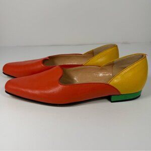 Parallele Paris Colorblock Leather Flats Women’s  4.5 5 35.5 Retro Minimalist